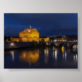 Poster Castel Sant Angelo à noite