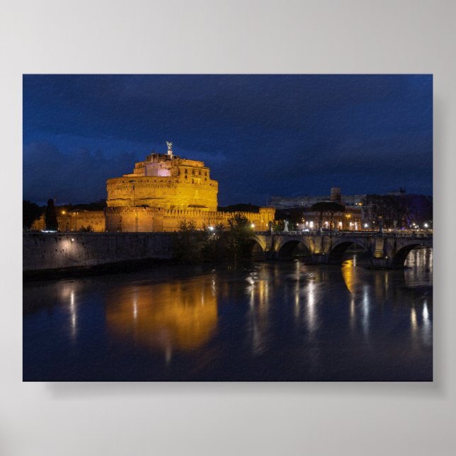 Poster Castel Sant Angelo à noite (Frente)