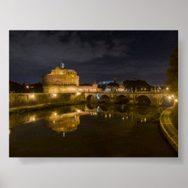 Poster Castel Sant Angelo à noite
