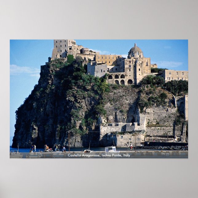 Poster Castello Aragonese, Ischia Ponte, Itália (Frente)