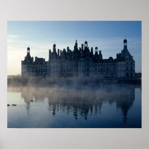Póster Castelo Chambord ao amanhecer, Loir-et-Cher, Loire