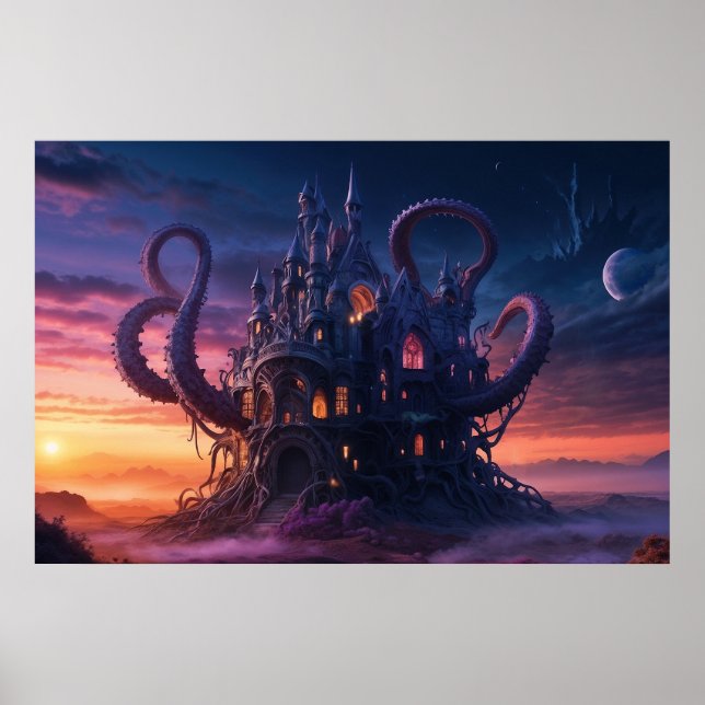 Poster Castelo Cósmico de Eons Long Past (Frente)