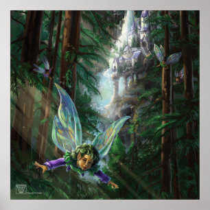 Póster Castelo das Fadas Florestais e das Cascas