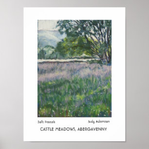 Póster Castelo de Abergavenny Meadows Impressão/Poster