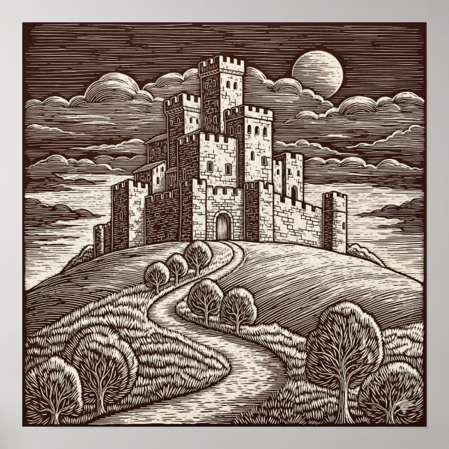 Poster Castelo de Arte Sgraffito (Frente)
