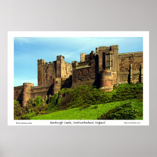 Póster Castelo de Bamburgh, Northumberland, Inglaterra