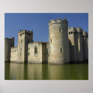 Póster Castelo de Bodiam (1385), refletido em fosso, Este