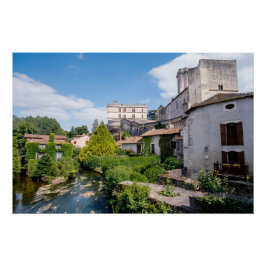 Póster Castelo de Bourdeilles e Rio Dronne, Dordogne