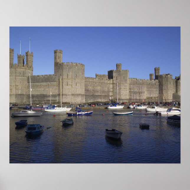 Poster Castelo de Caernarfon, Gwynedd, País de Gales (RF) (Frente)