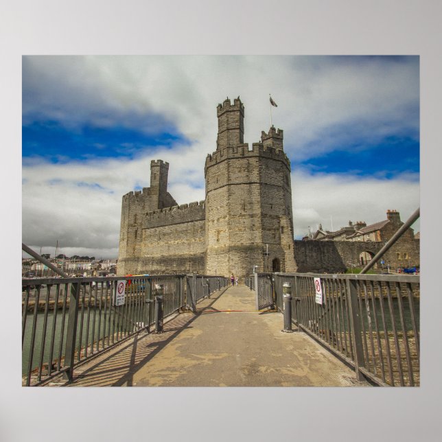 Póster Castelo de Caernarfon País de Gales. (Frente)