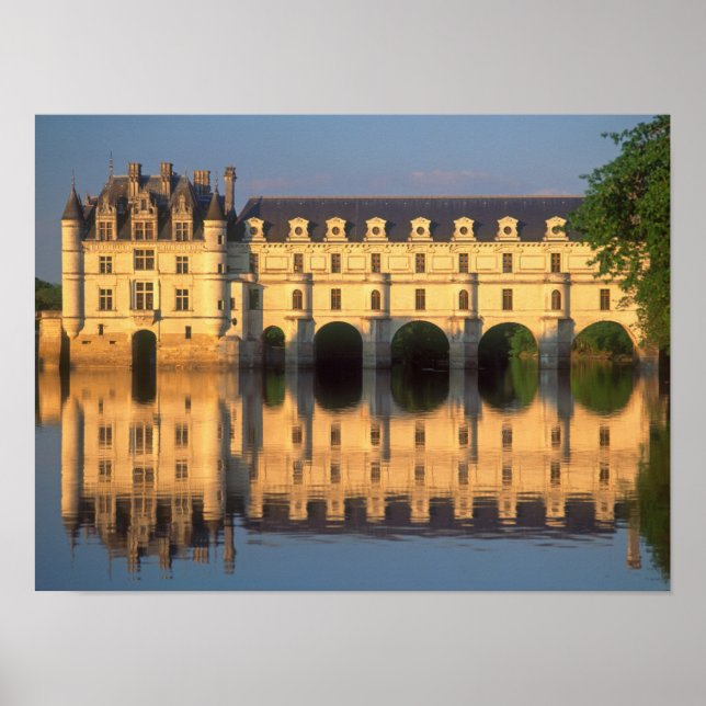 Poster Castelo de Chenonceau, Rio Cher, Loir-et-Cher, (Frente)