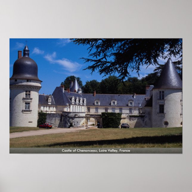 Póster Castelo de Chenonceau, Vale do Loire, França (Frente)