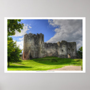Póster Castelo de Chepstow, Wye Valley, Monmouthshire, Ga