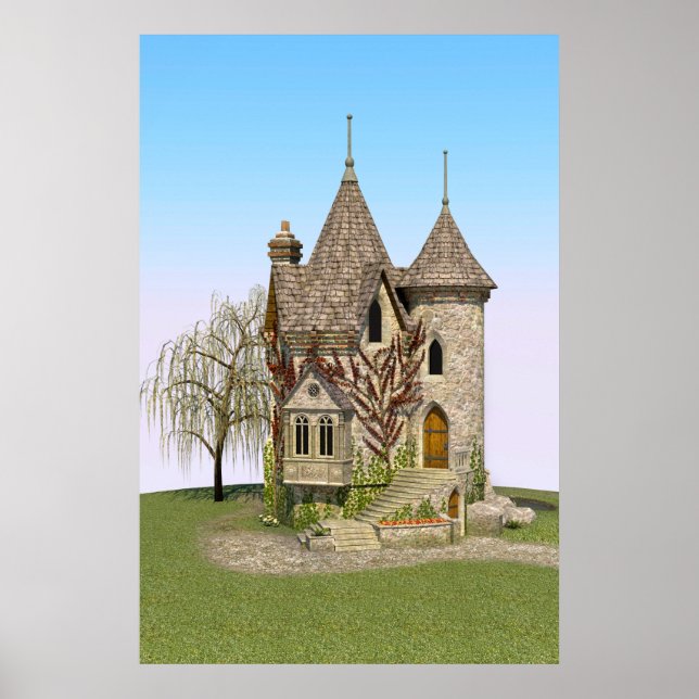 Poster Castelo de Conto de Fadas Presente Perfeito de Ani (Frente)