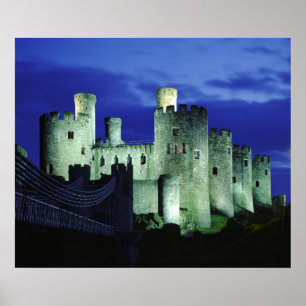 Poster Castelo de Conwy, Gwynedd, País de Gales