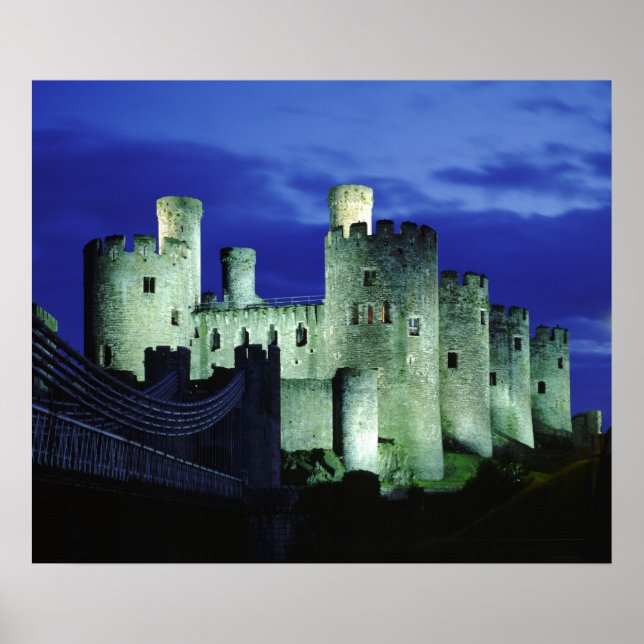 Poster Castelo de Conwy, Gwynedd, País de Gales (Frente)