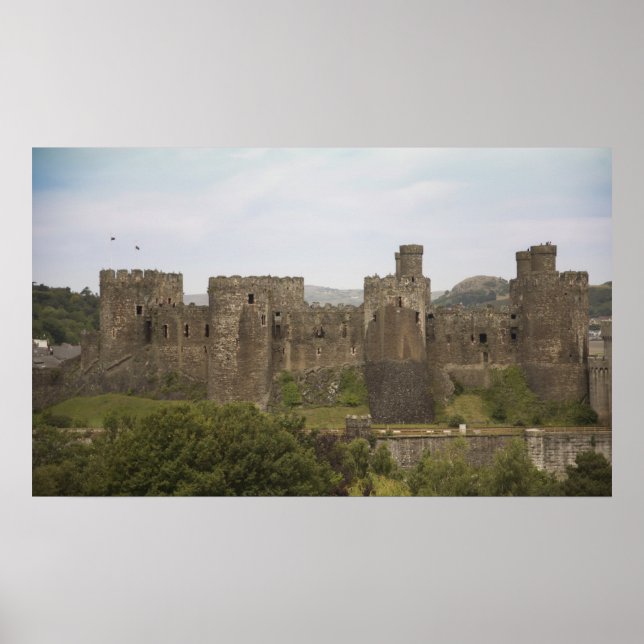 Póster castelo de Conwy majestoso (Frente)