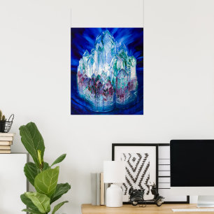 Poster Castelo de Crystal no Mar por Wenzel Hablik