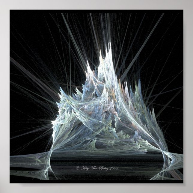 Poster Castelo de gelo Fractal por Gatinho Ann (Frente)