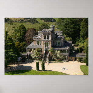 Póster Castelo de Larnach, Dunedin, Nova Zelândia - aér