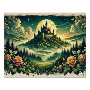 Póster "Castelo de Lua Dreamscape" Fantasia Encantada