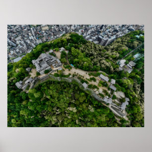 Poster Castelo de Matsuyama de Above