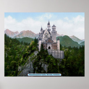Póster Castelo de Neuschwanstein, Baviera, Alemanha