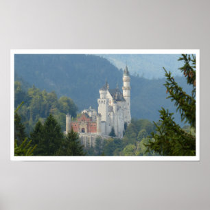 Póster Castelo de Neuschwanstein, castelo feericamente,