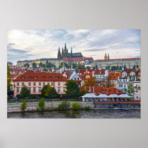 Poster Castelo de Praga com vista para Praga, República T