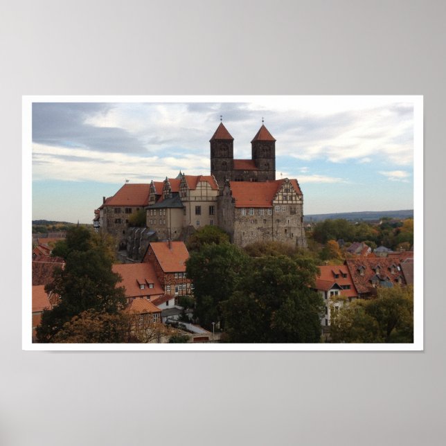 Poster Castelo de Quedlinburg, Harz, Alemanha (Frente)