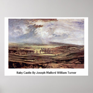 Poster Castelo de Raby por Joseph Mallord William Turner