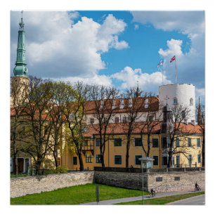 Póster Castelo de Riga durante o dia ensolarado em Riga, 