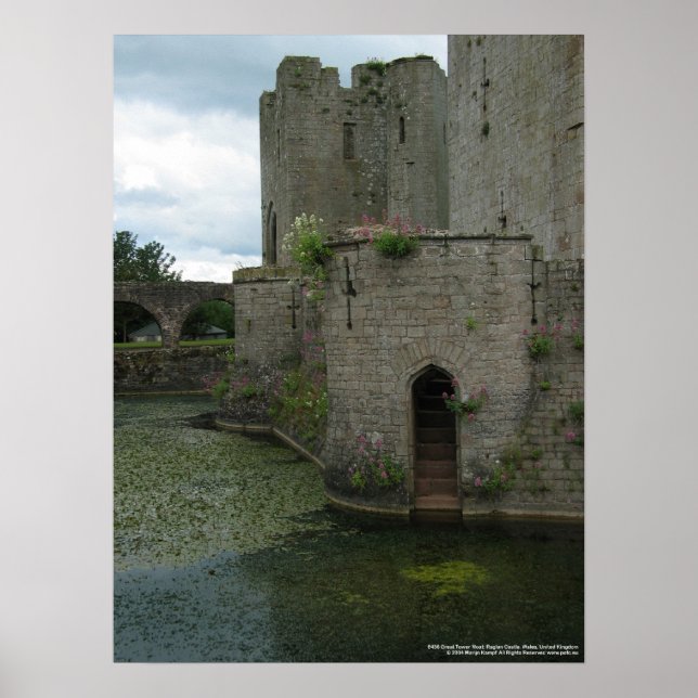 Póster Castelo de Torre e Moat Raglan do Excelente 8436 (Frente)