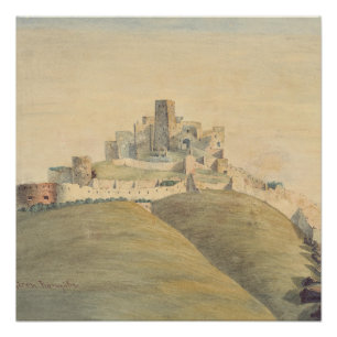 Póster Castelo de Trencin no oeste da Eslováquia
