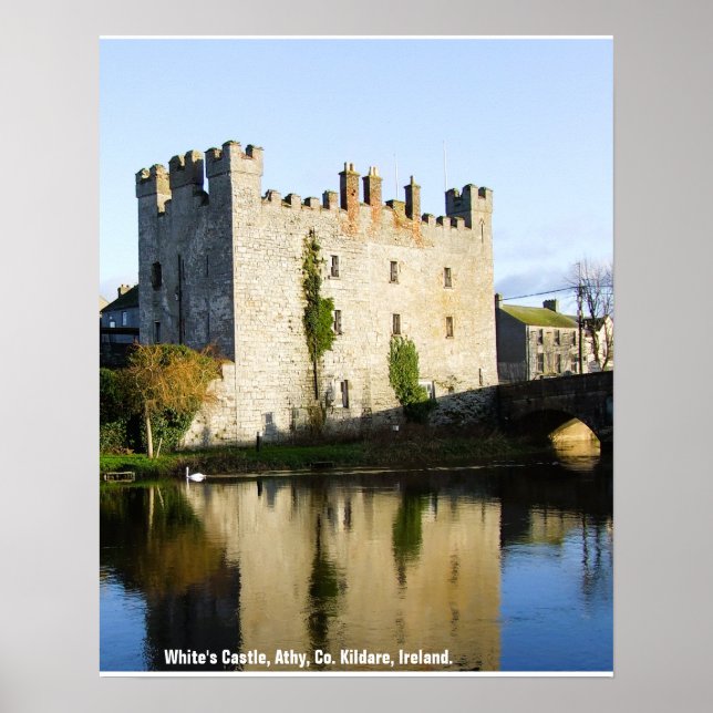 Poster Castelo de White, Athy, Condado de Kildare, Irland (Frente)