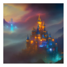 Castelo Dourado ouro azul fantasia mágico 5