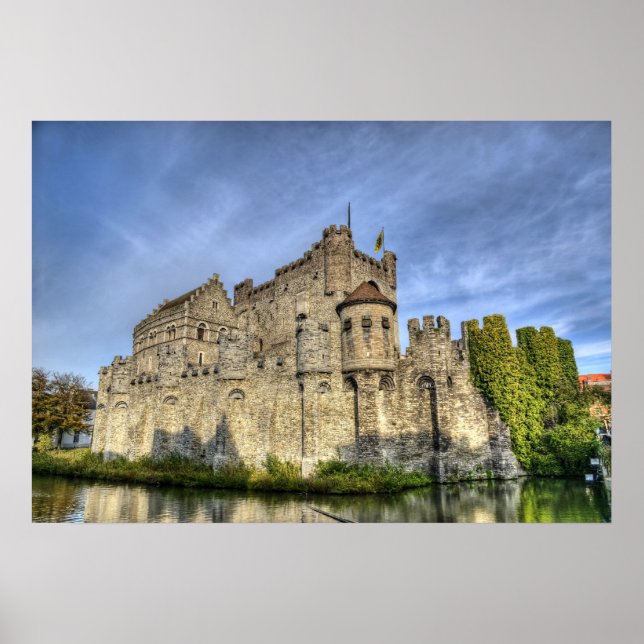 Póster castelo em Gante (Frente)