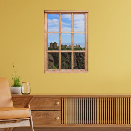 Póster Castelo escocês pelo Ocean View a partir de uma ja