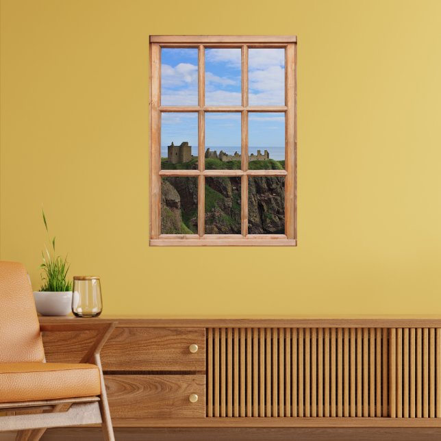 Póster Castelo escocês pelo Ocean View a partir de uma ja (Sala de Estar 2)