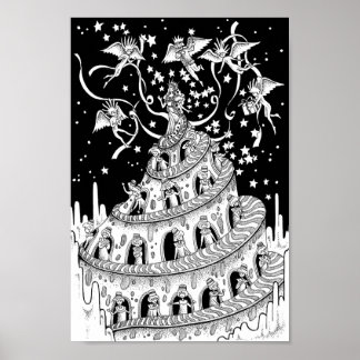 Poster Castelo espiral. Celebração para a rainha.