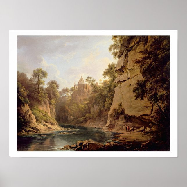 Póster Castelo Hawthornden, perto de Edimburgo, c.1820-22 (Frente)