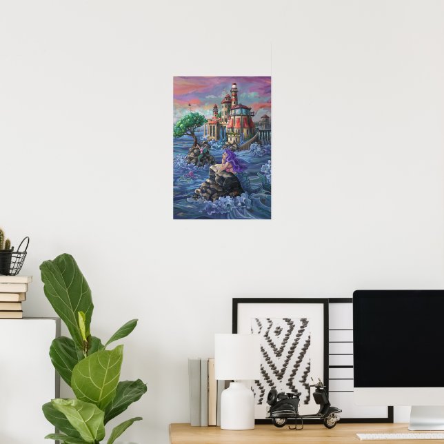 Póster Castelo Mermaid (Escritório em casa)