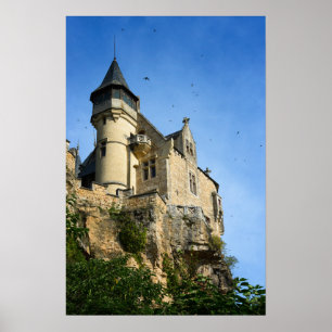 Póster castelo Montfort, Dordogne, França