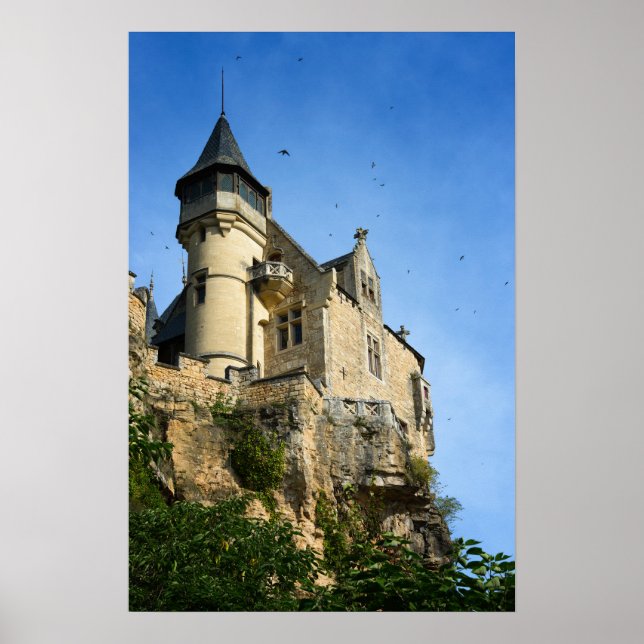 Póster castelo Montfort, Dordogne, França (Frente)