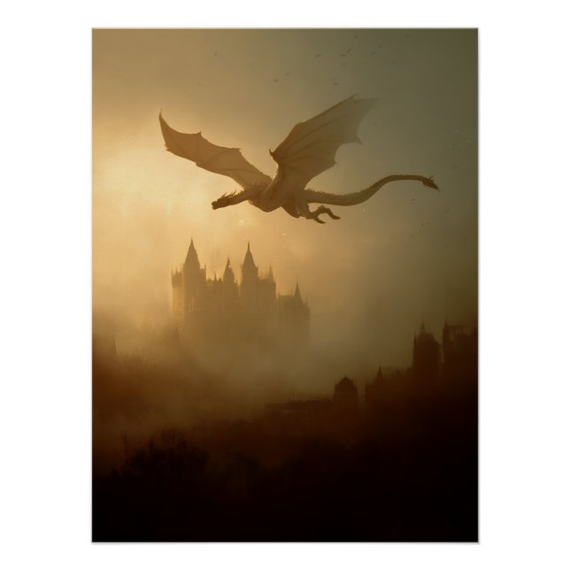 Póster Castelo Nebuloso do Dragão Dourado (Frente)