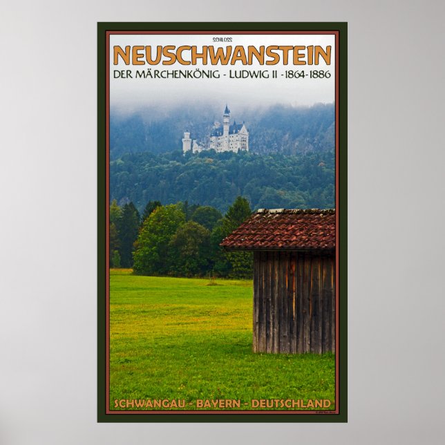 Póster Castelo Neuschwanstein (Frente)