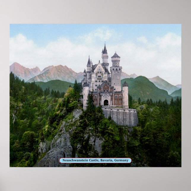 Poster Castelo Neuschwanstein, Baviera, Alemanha (Frente)