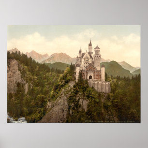 Póster Castelo Neuschwanstein, Baviera, Alemanha