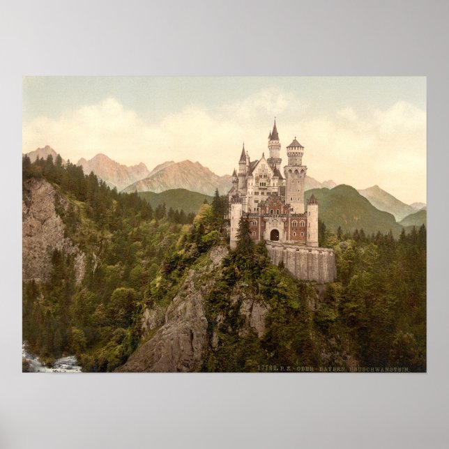 Póster Castelo Neuschwanstein, Baviera, Alemanha (Frente)