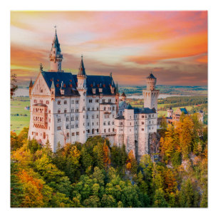Póster Castelo Neuschwanstein na Baviera